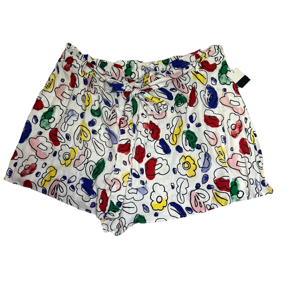 Eloquii Pants - Eloquii Women’s Plus Size 22 Shorts High-Waisted Floral Belted Elastic-Waist